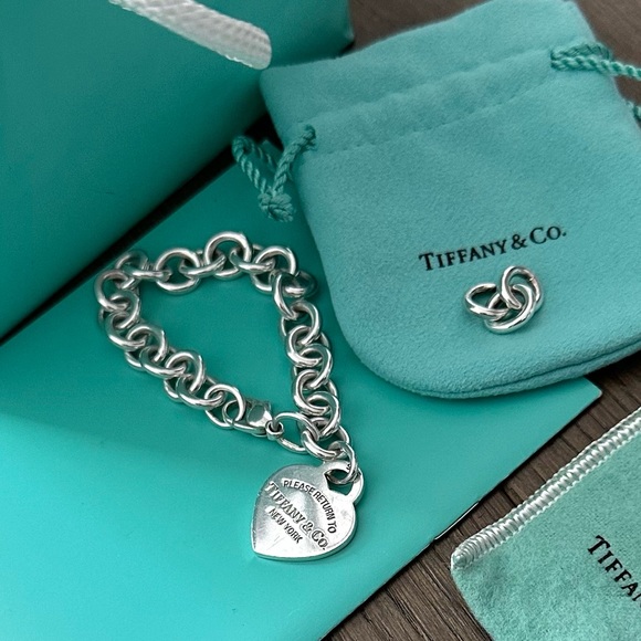 Authentic Tiffany & CO. Return To Heart Tag  Sterling Silver 925 Bracelet XS - Picture 4 of 6